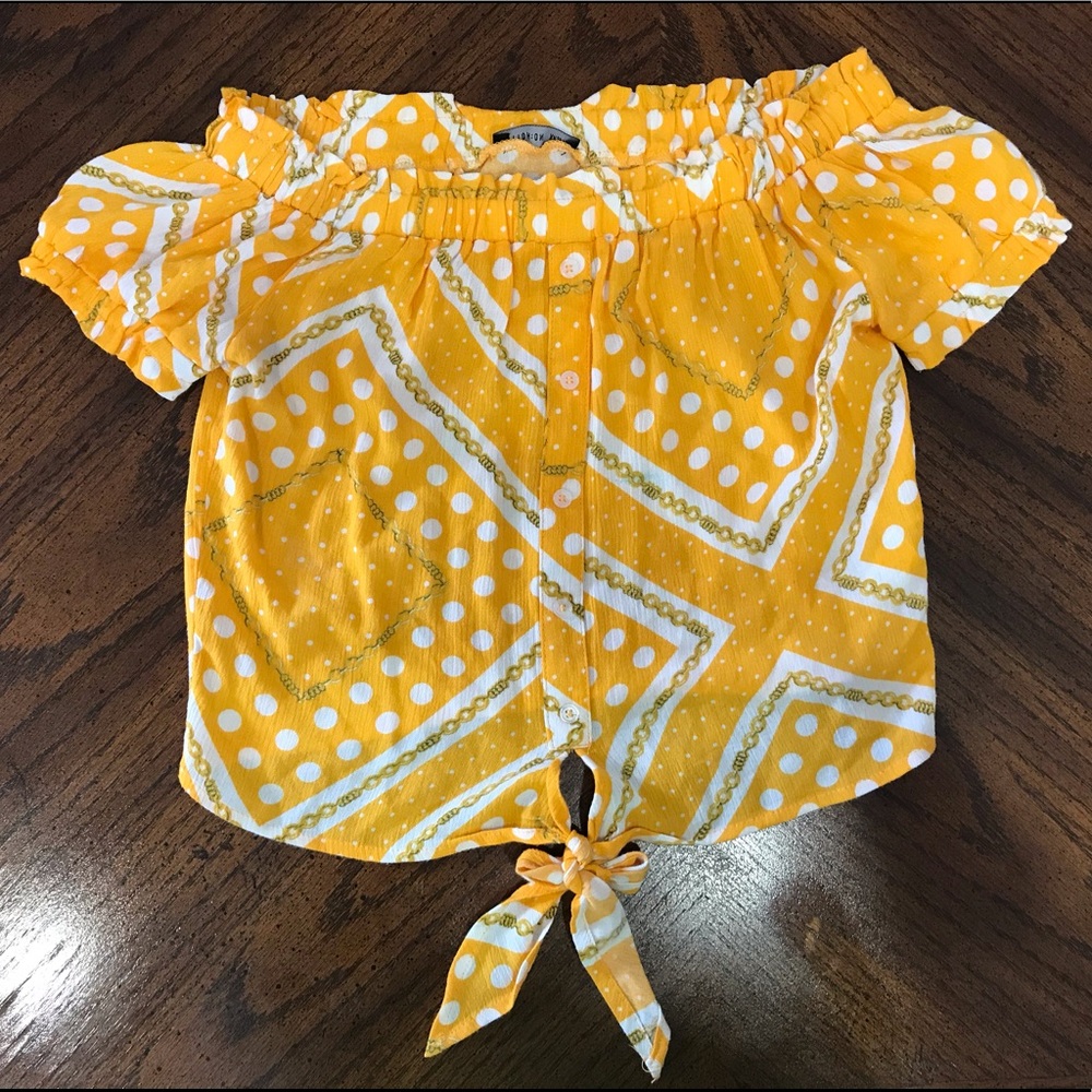 Cotton On yellow top size XXS Like New